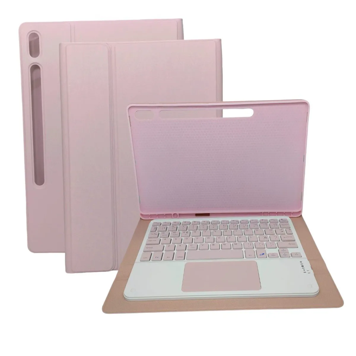 GENERICO - Funda con Teclado Bluetooth para Tablet Samsung Tab S7 FE 124 Rosado