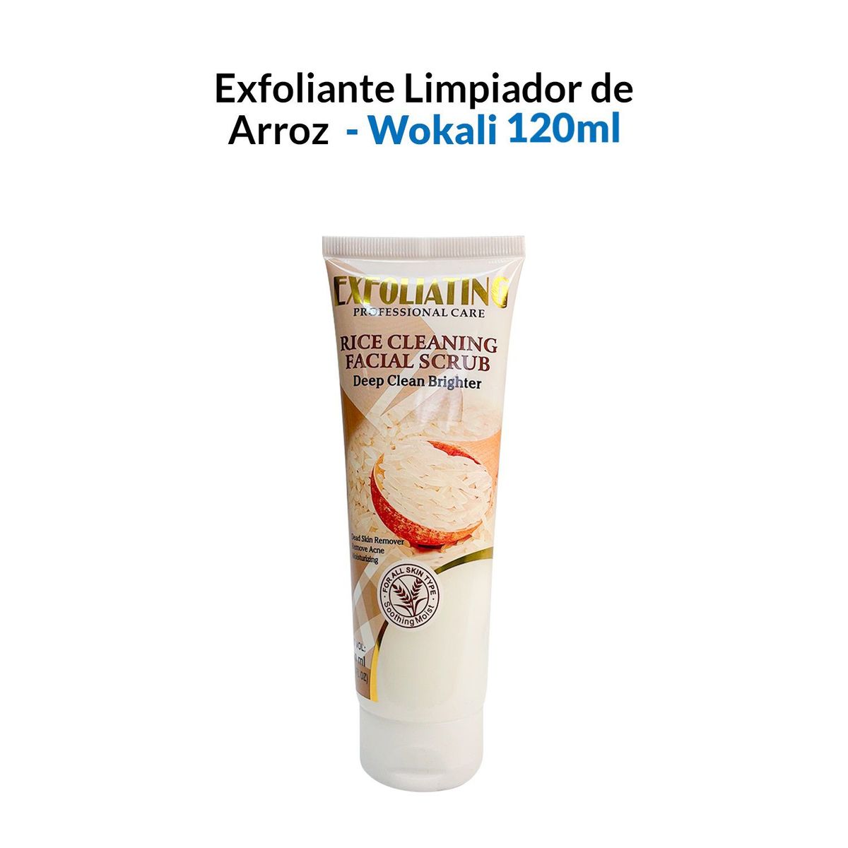 WOKALI - Exfoliante limpiador de arroz 120ml  Wokali