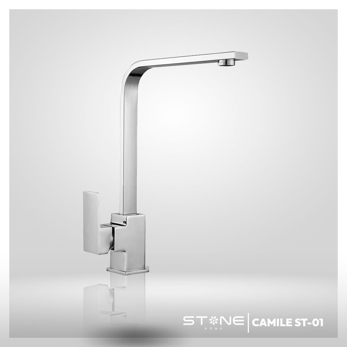 STONE - MEZCLADORA P/COCINA  AL MUEBLE CAMILE ST-01 CROMADO STONE