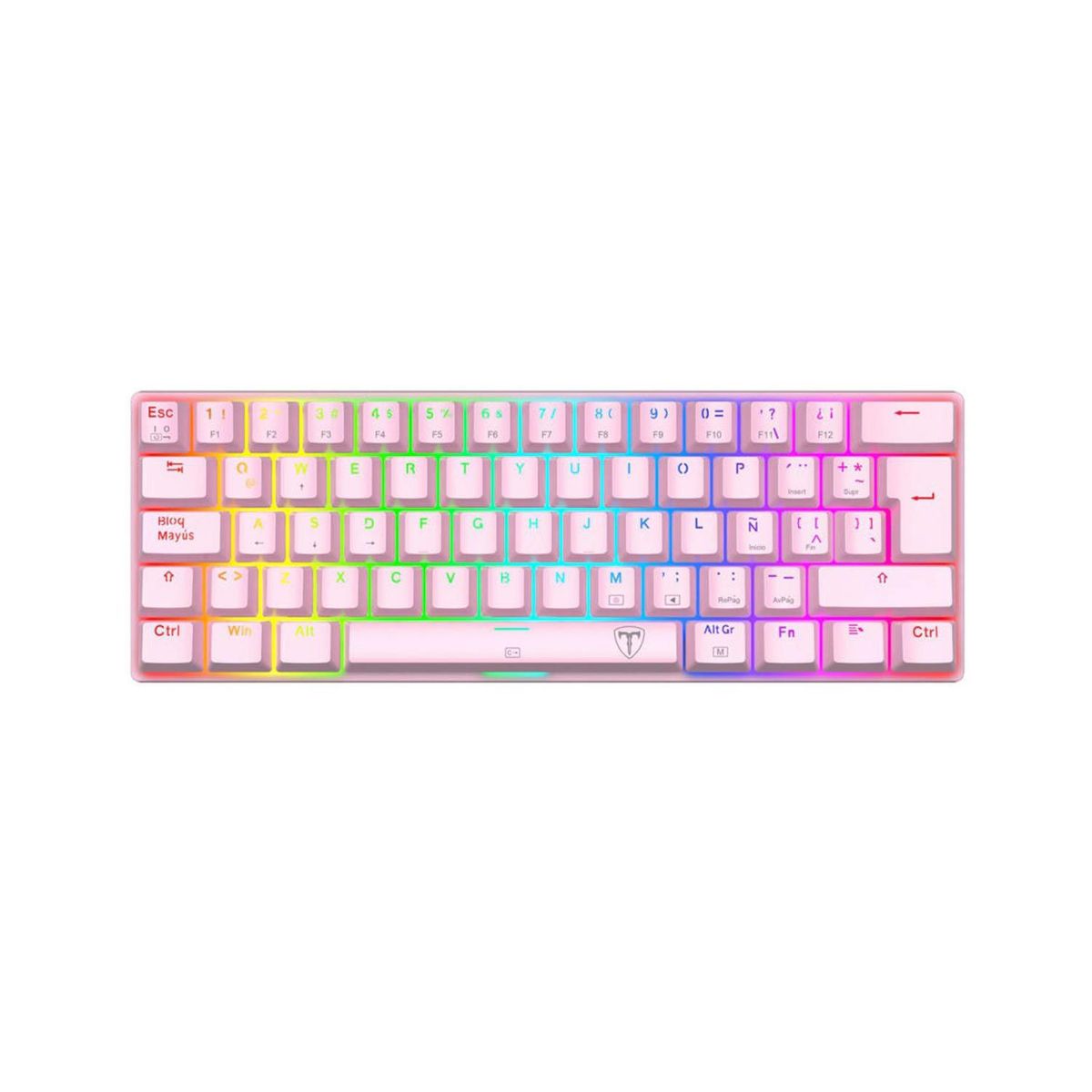 T-DAGGER - Teclado Gamer T-Dagger Arena Rgb T-Tgk321P Rgb Sp Pink Red Switch