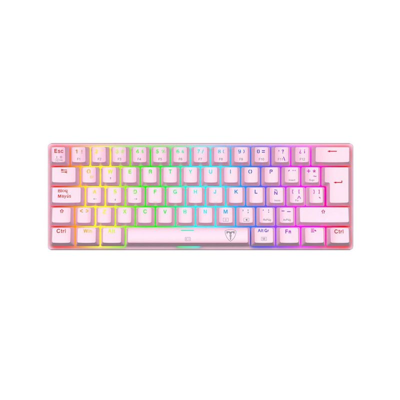 T-DAGGER - Teclado Gamer T-Dagger Arena Rgb T-Tgk321P Rgb Sp Pink Red Switch
