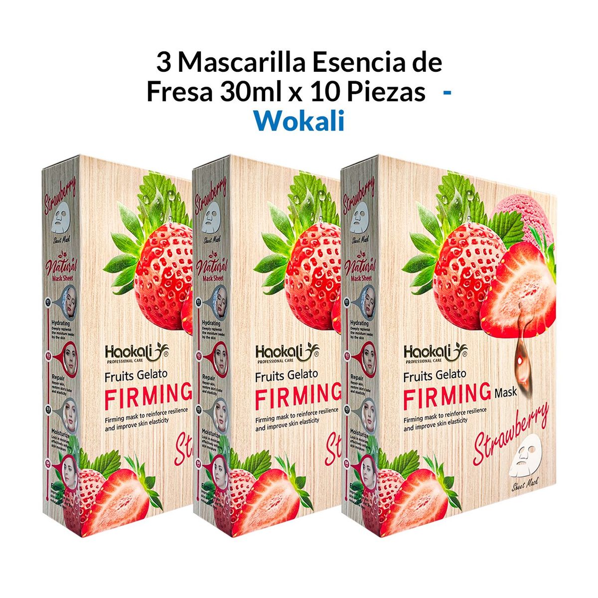 WOKALI - 3 Mascarilla Esencia de Coco 30ml x 10 Piezas – Wokali