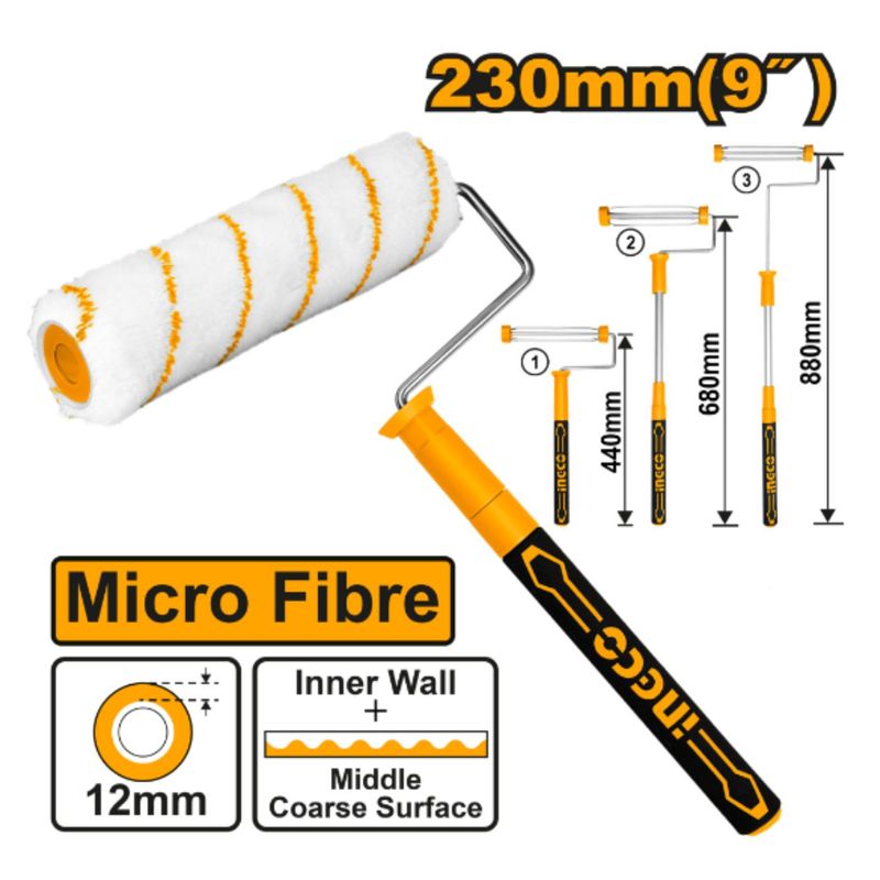INGCO TOOLS - Rodillo extensible para Interior 9 23CM Telescópico Ingco