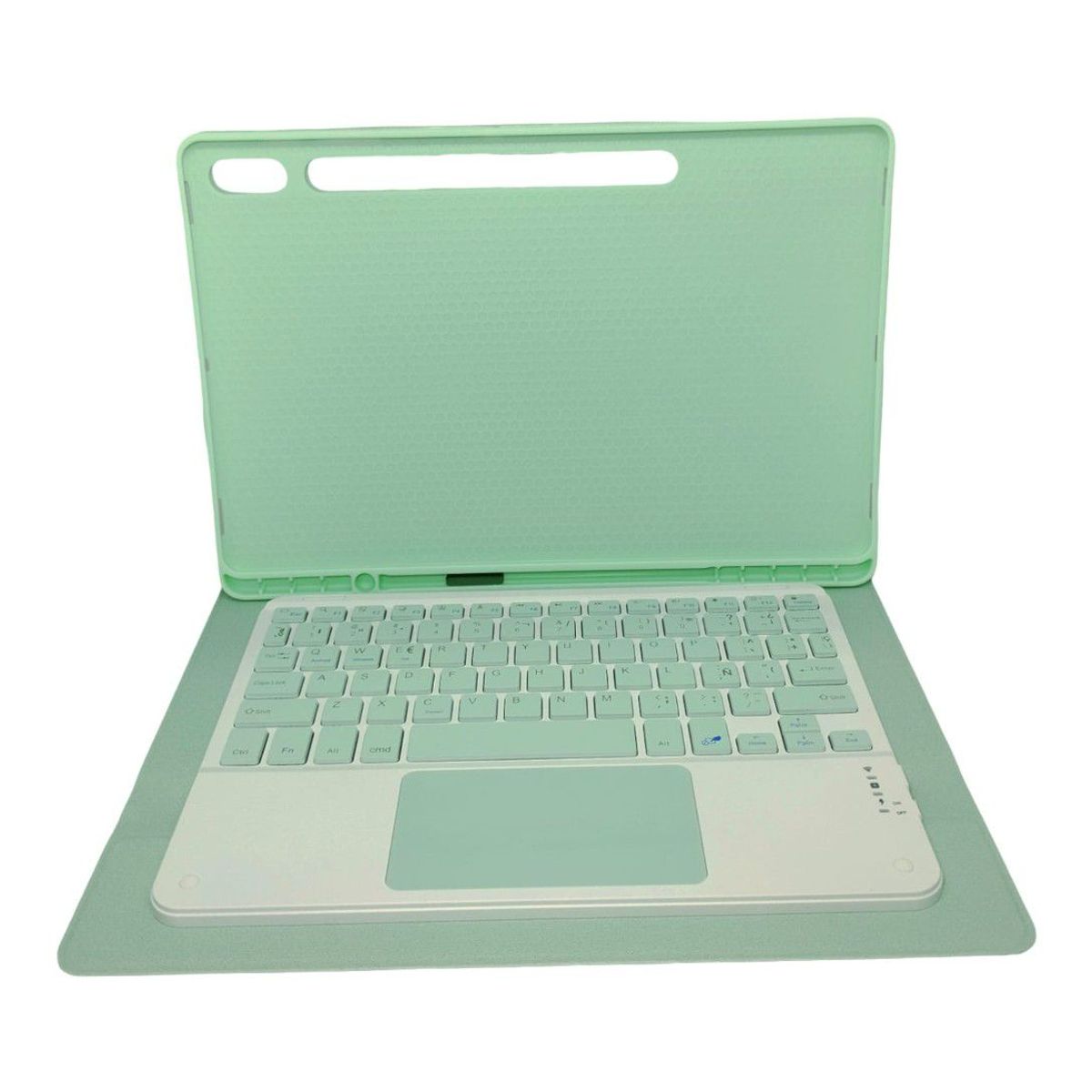 GENERICO - Funda con Teclado Bluetooth para Tablet Samsung Tab S7 FE Verde Agua