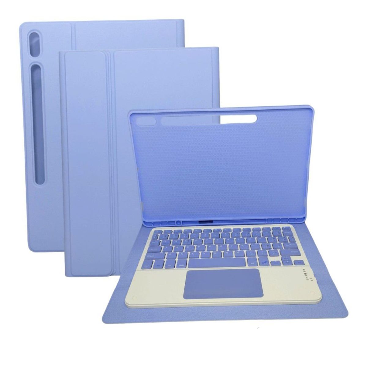 GENERICO - Funda con Teclado Bluetooth para Tablet Samsung Tab S7 FE Lavanda