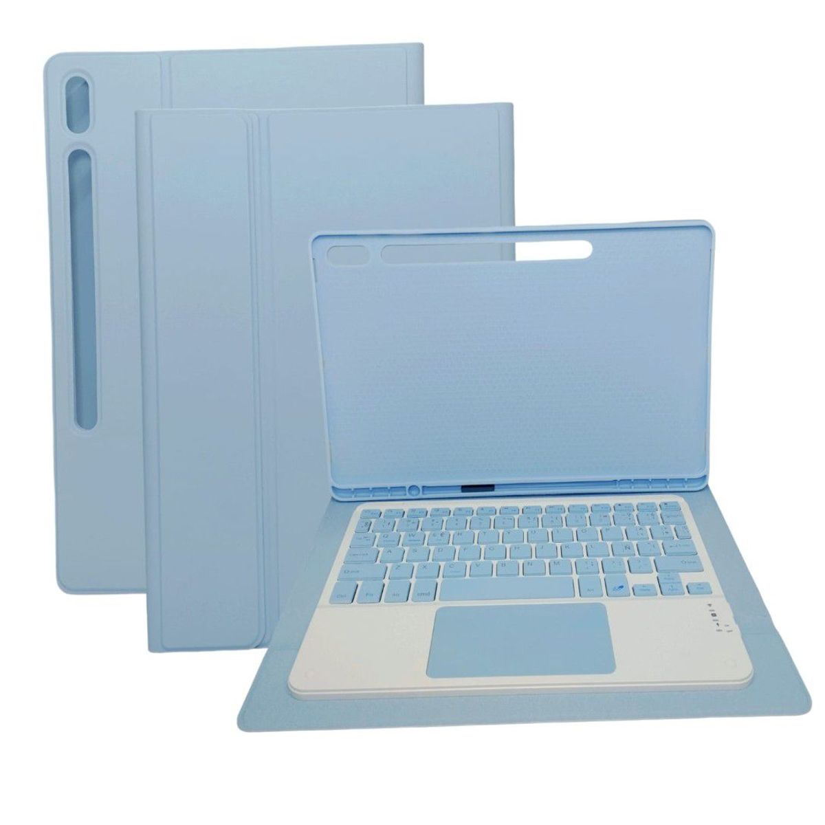 GENERICO - Funda con Teclado Bluetooth para Tablet Samsung Tab S7 FE 12.4 Celeste