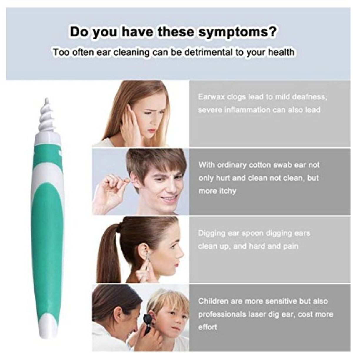 BAALATHKKO5 - Limpiador De Oídos Removedor De Cerilla Con 16 Punta Espiral