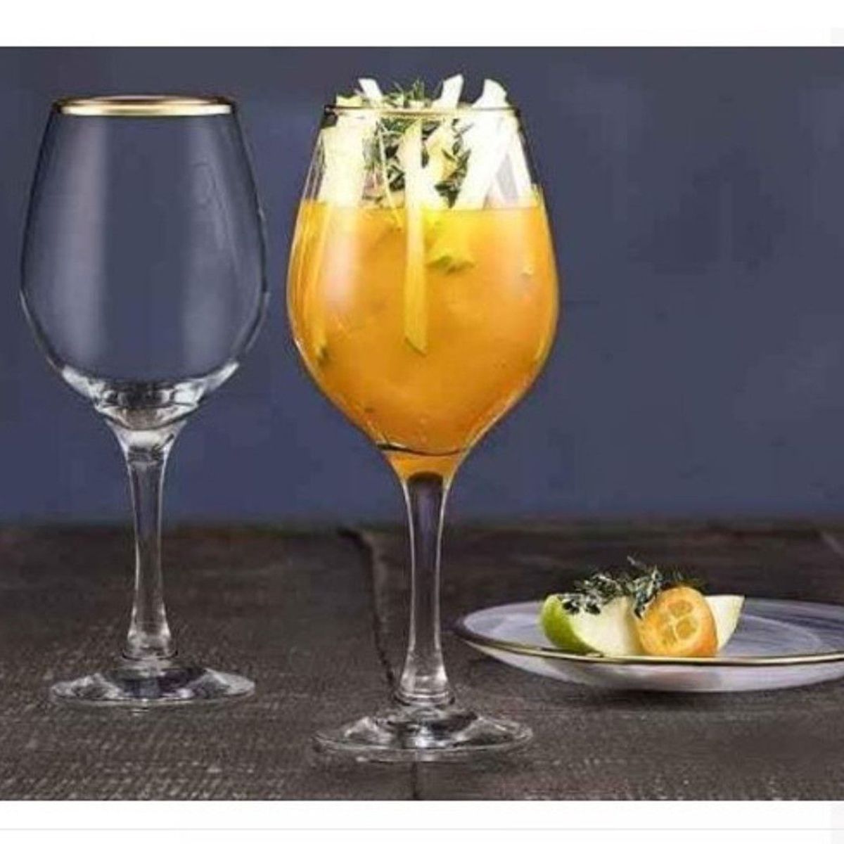 GENERICO - Set de 6 Copas Vino Golden