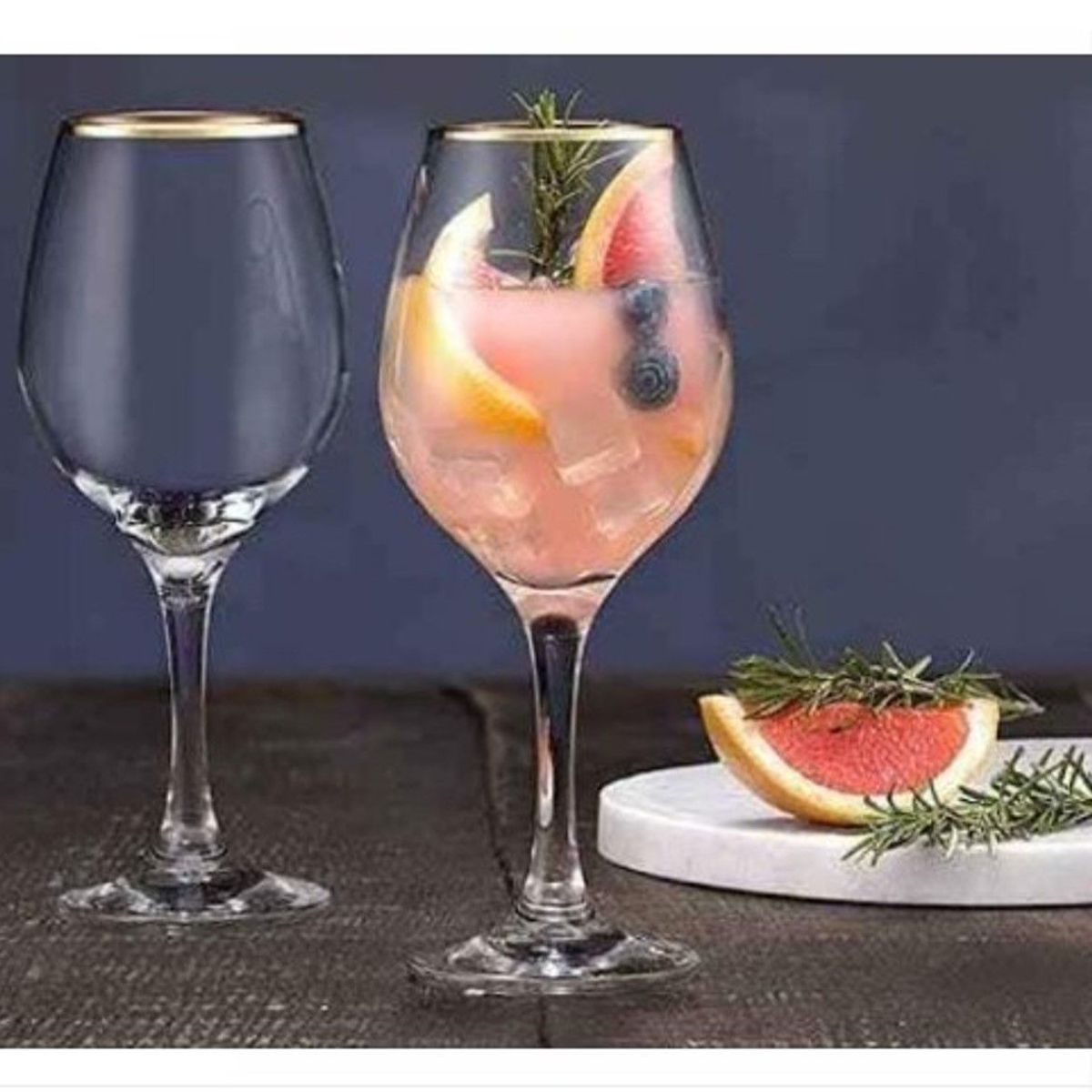 GENERICO - Set de 6 Copas Vino Golden