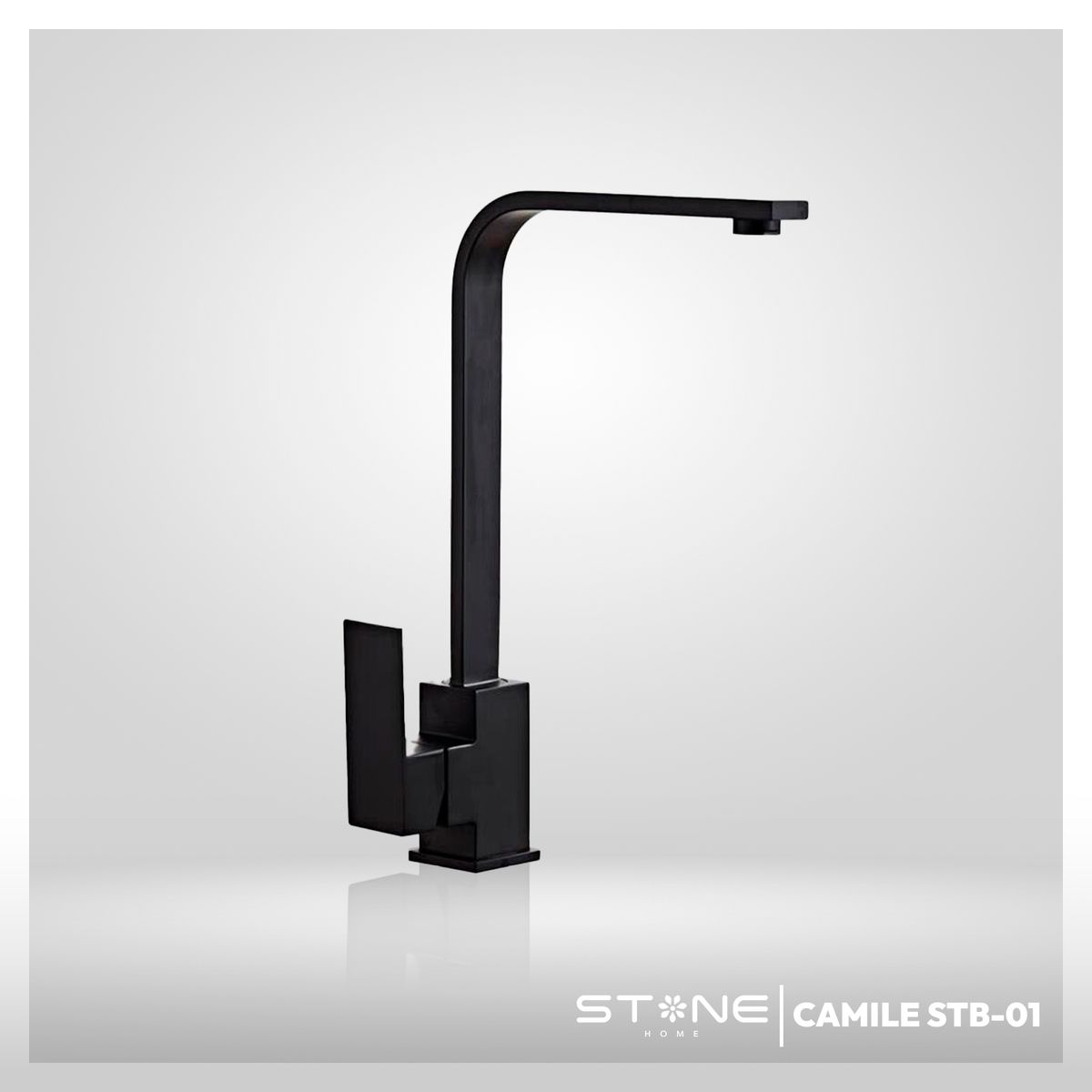 STONE - MEZCLADORA  P/COCINA  AL MUEBLE CAMILE STB-01 BLACK STONE