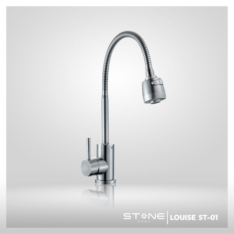 STONE - MEZCLADORA  P/COCINA  AL MUEBLE LOUISE ST-01 CROMADO STONE