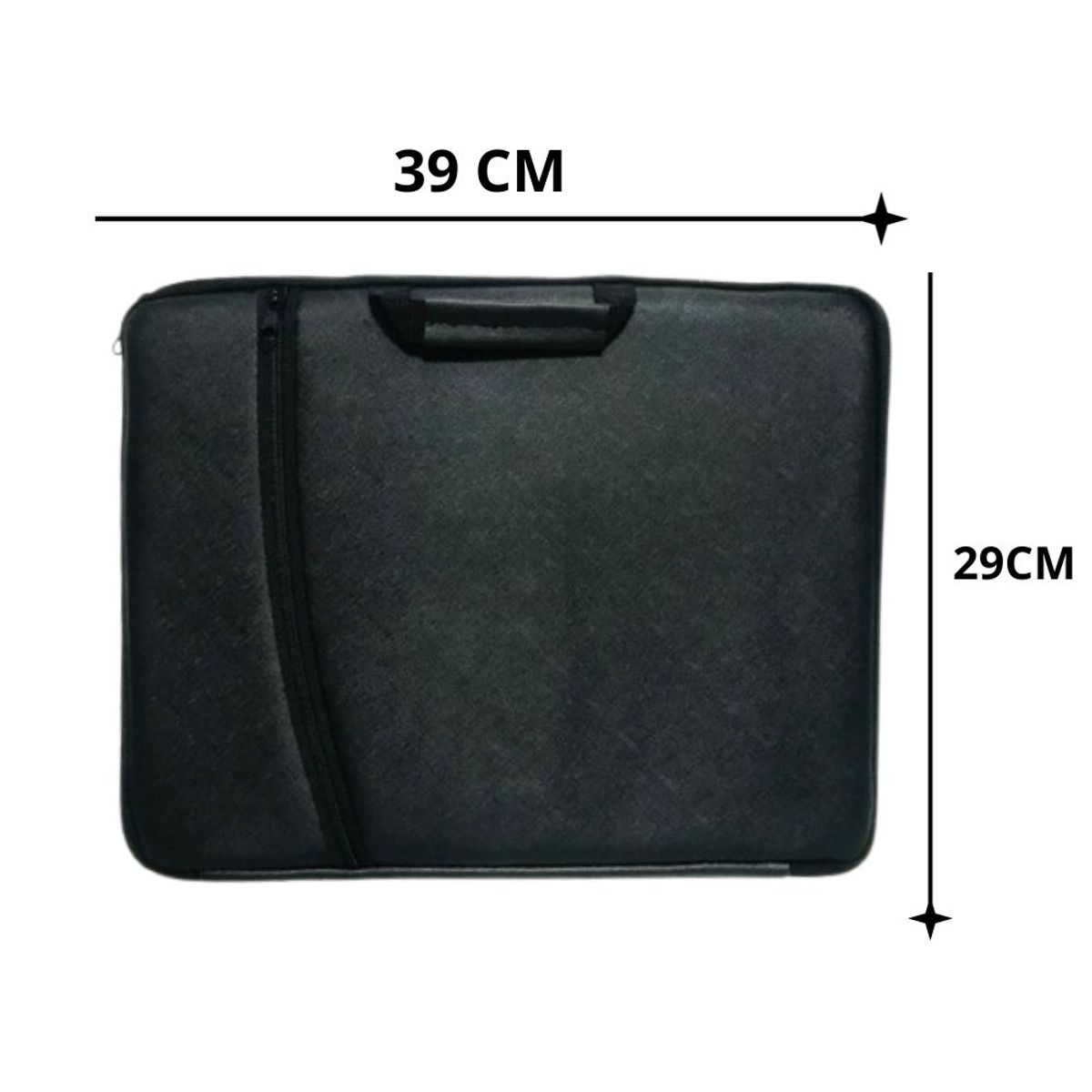 GENERICO - Funda Acolchada para Laptop 15.6 Pulgadas Doble Cierre con Asa Negro