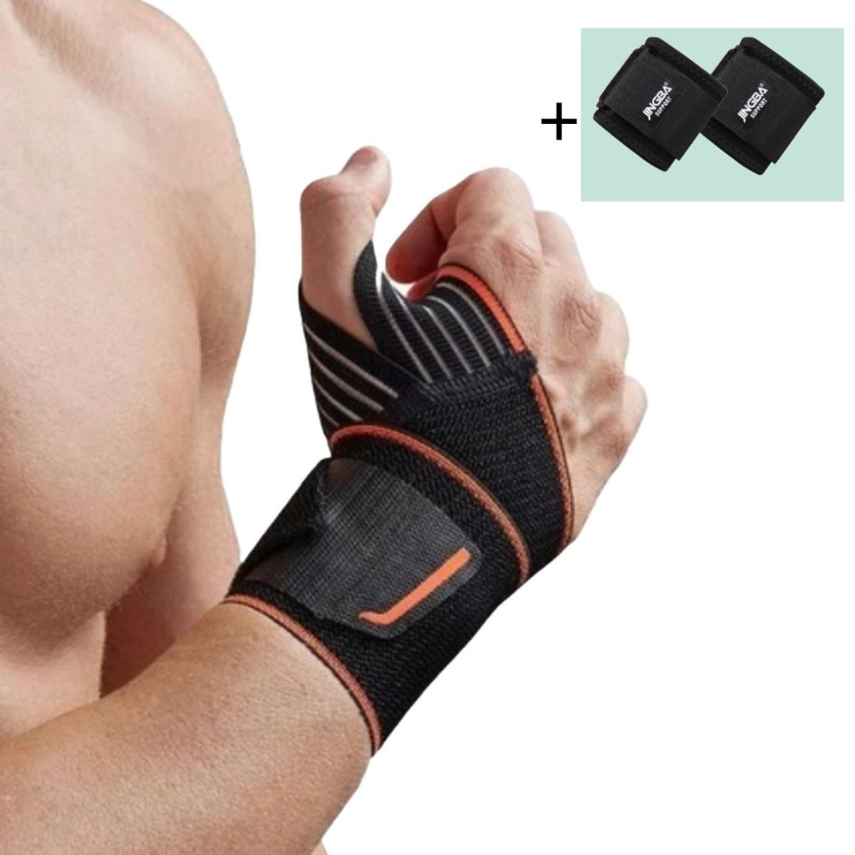 GENERICO - Muñequera con Velcro Ajustable para Lesion y Levantar Peso