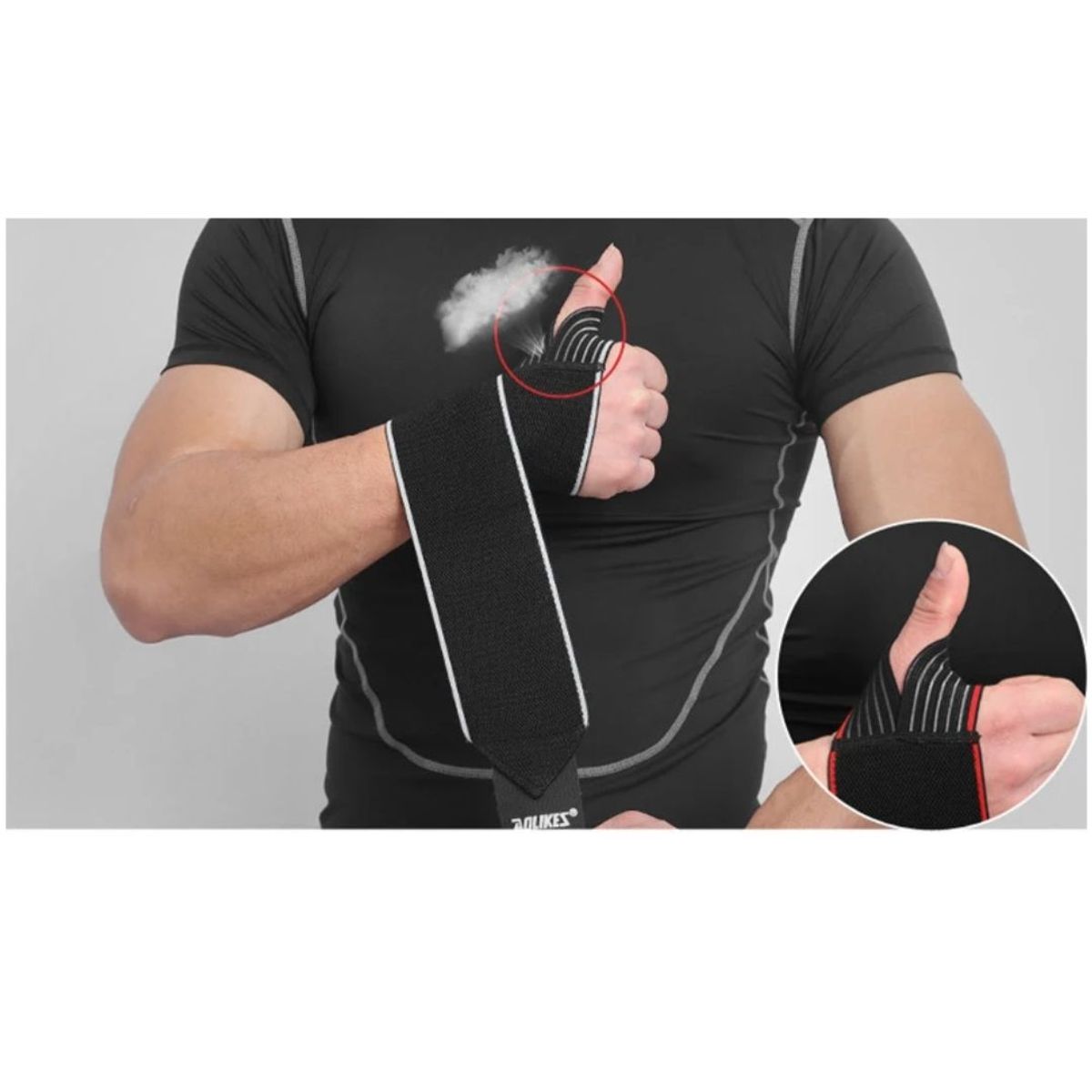 GENERICO - Muñequera con Velcro Ajustable para Lesion y Levantar Peso