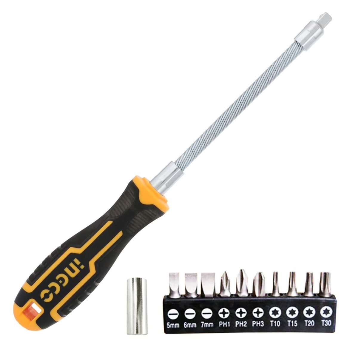 INGCO TOOLS - Destornillador Flexible con accesorios Ingco  AKSDFL1208