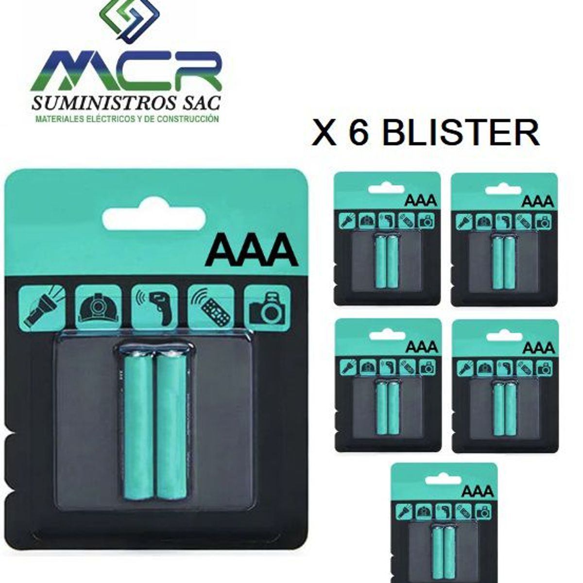 GENERICO - PILA TRIPLE AAA BLISTER 2 PIEZAS 1.5V (6 BLISTER)