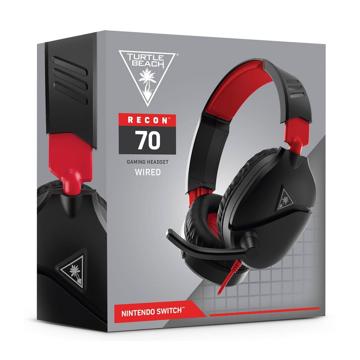 TURTLE BEACH - Audífono Gamer Turtle Beach Recon 70 Ps4 Xbox PC Switch Rojo y Negro