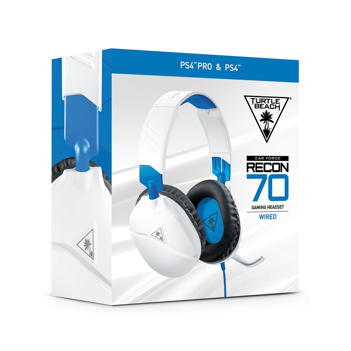 TURTLE BEACH - Audífono Gamer Turtle Beach Recon 70 Ps4 Xbox PC Switch Blanco Azul