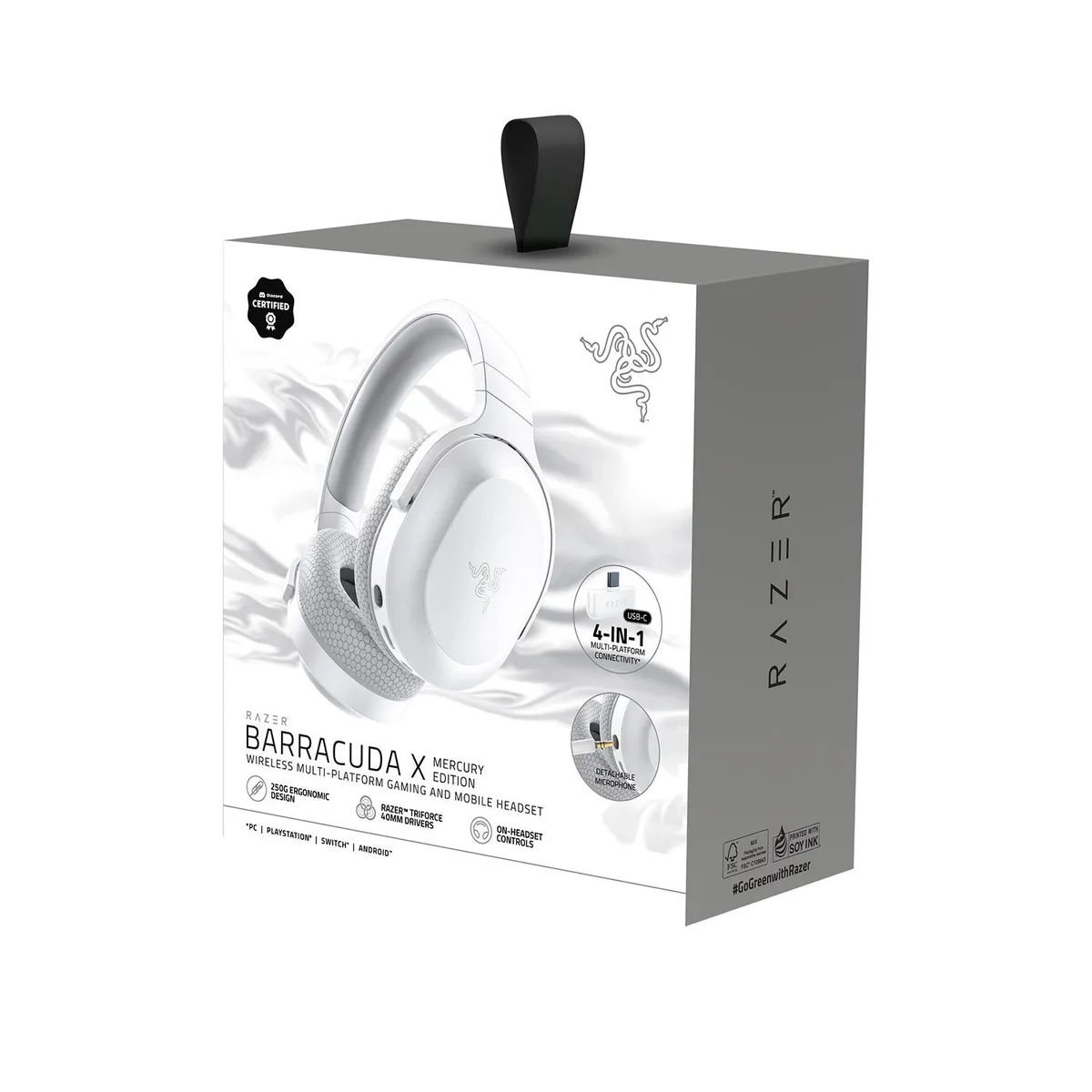 RAZER - Audifono Gamer C/Microf Razer Barracuda X Wireless 7.1 Mercury White