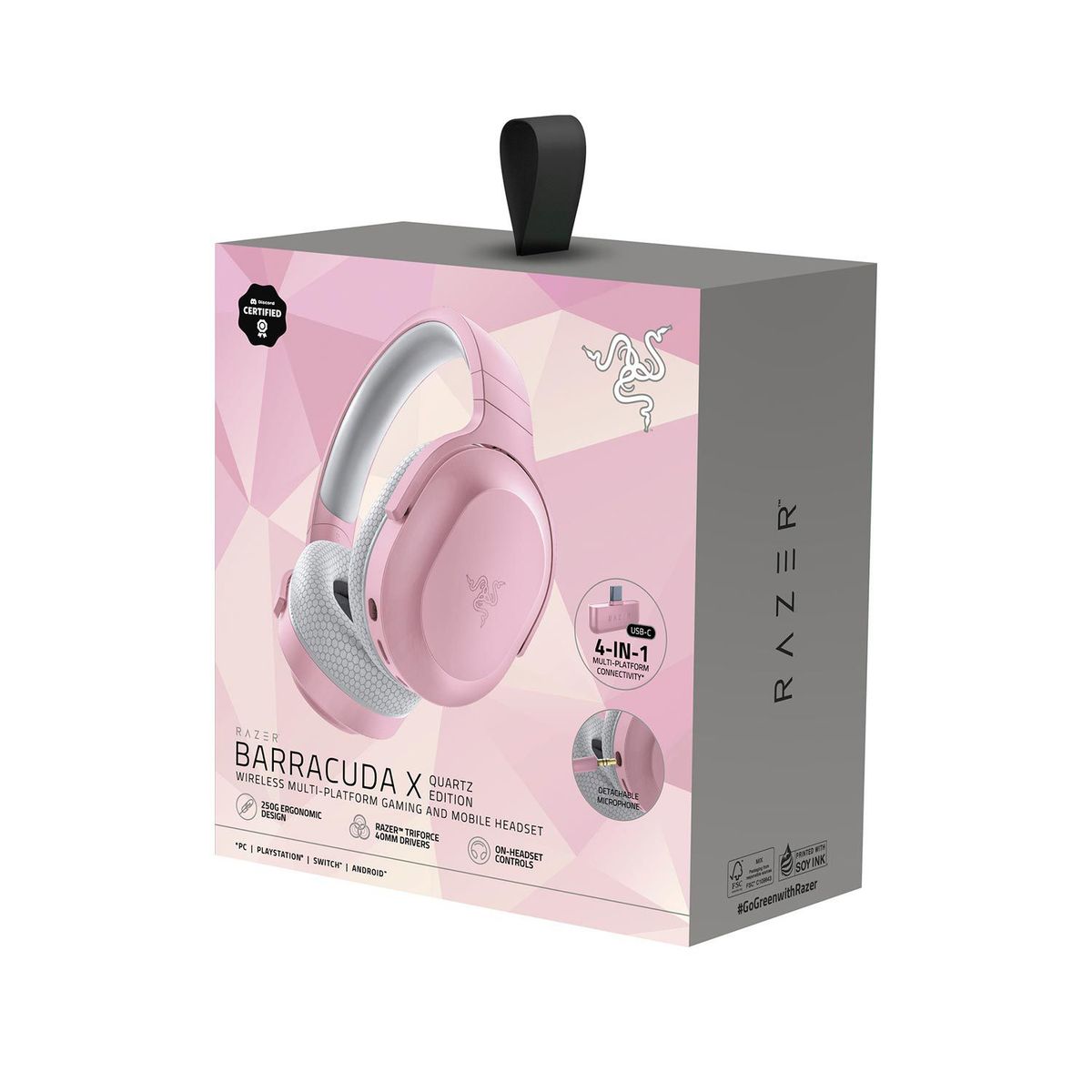 RAZER - Audifono Gamer C/Microf Razer Barracuda X Wireless 7.1 Quartz Pink