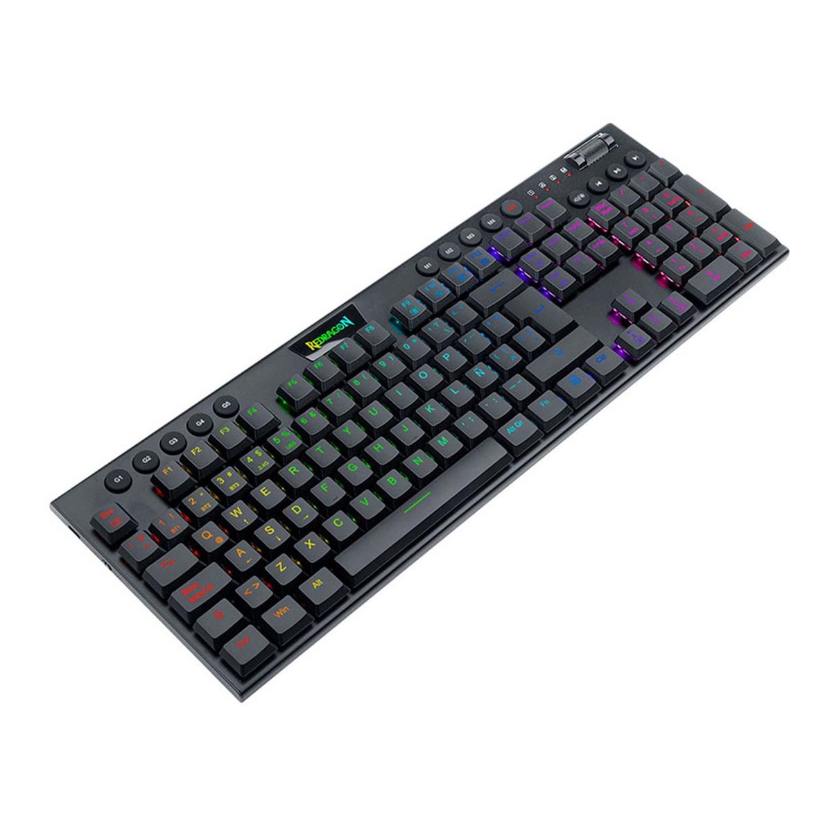 REDRAGON - Teclado Gamer Redragon Horus Fs Wireless Sp K618 Rgb Sp Red Switch