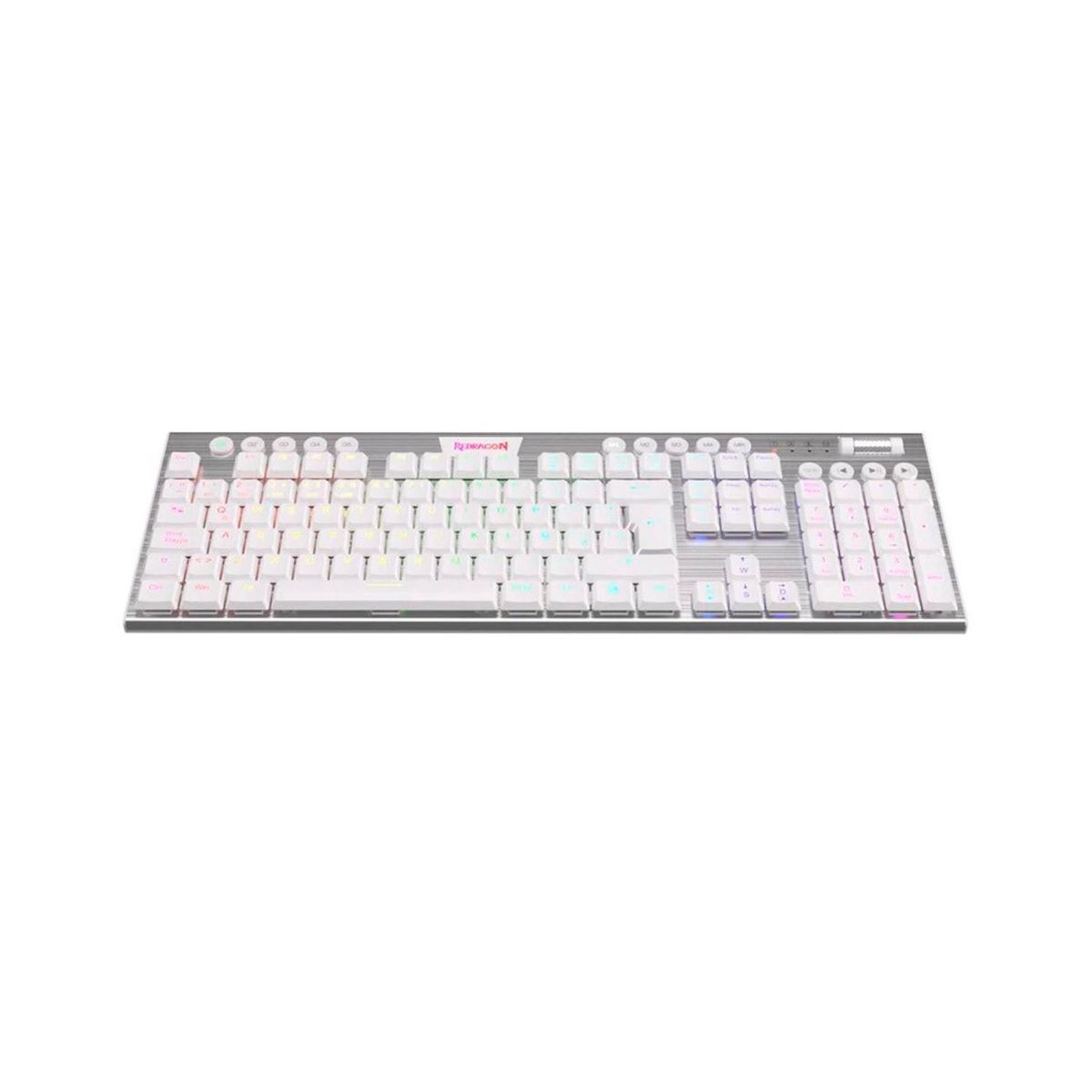 REDRAGON - Teclado Gamer Redragon Horus Fs White Wireless Model-K618W Rgb Sp