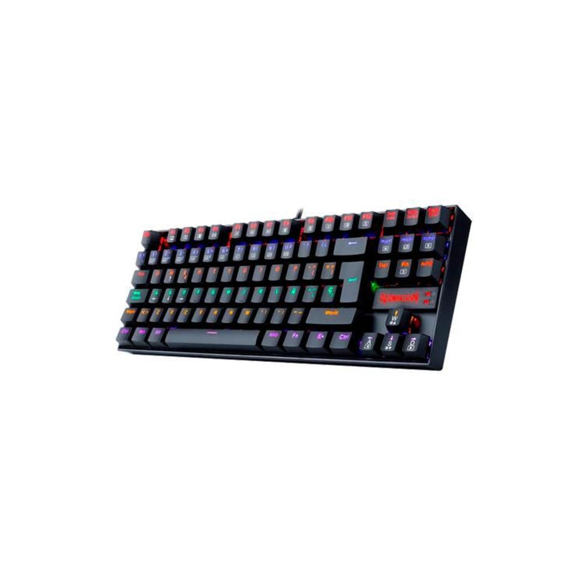 REDRAGON - Teclado Gamer Redragon Kumara Rainbow K552W KR Sp Black Red Switch TKL