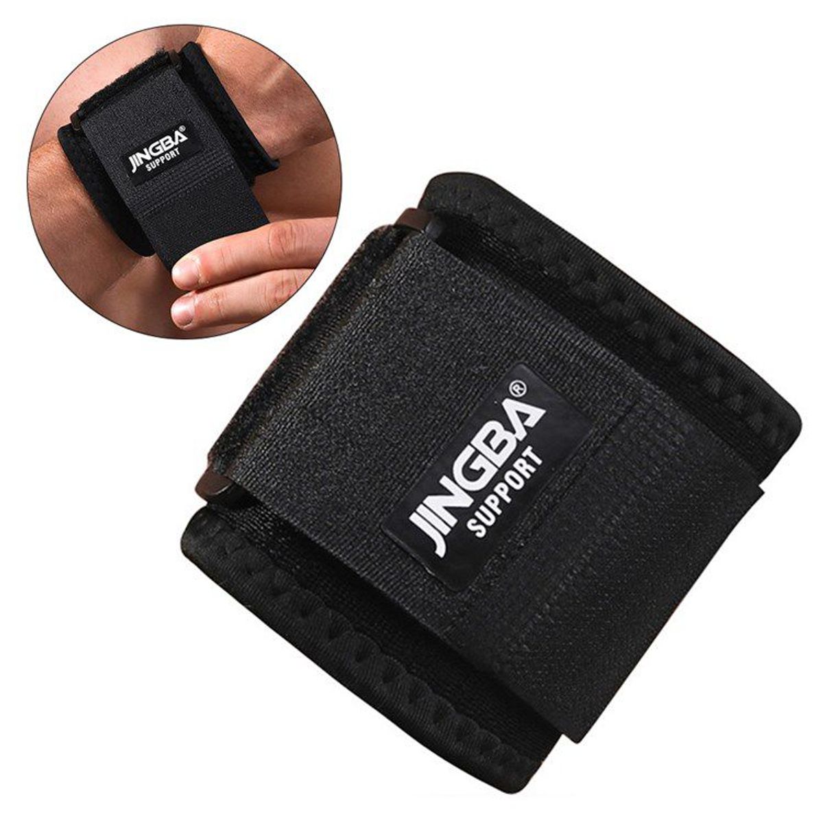 GENERICO - Muñequera de Neoprene Con velcro Ajustable para Lesión Negro