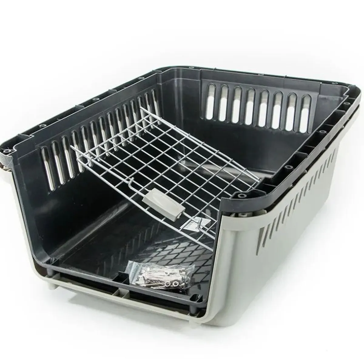 GENERICO - TRANSPORTADOR KENNEL L70 DOBLE PISO Y PLATO COLGANTE