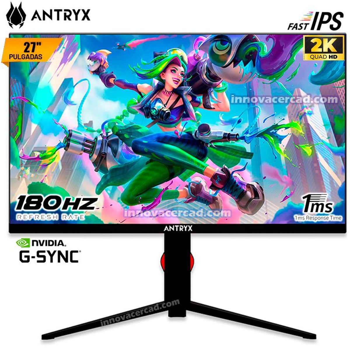ANTRYX - MONITOR ANTRYX VISION IPX272QGT, 27" FAST IPS, 2K, 180 Hz, 1ms, G-Sync