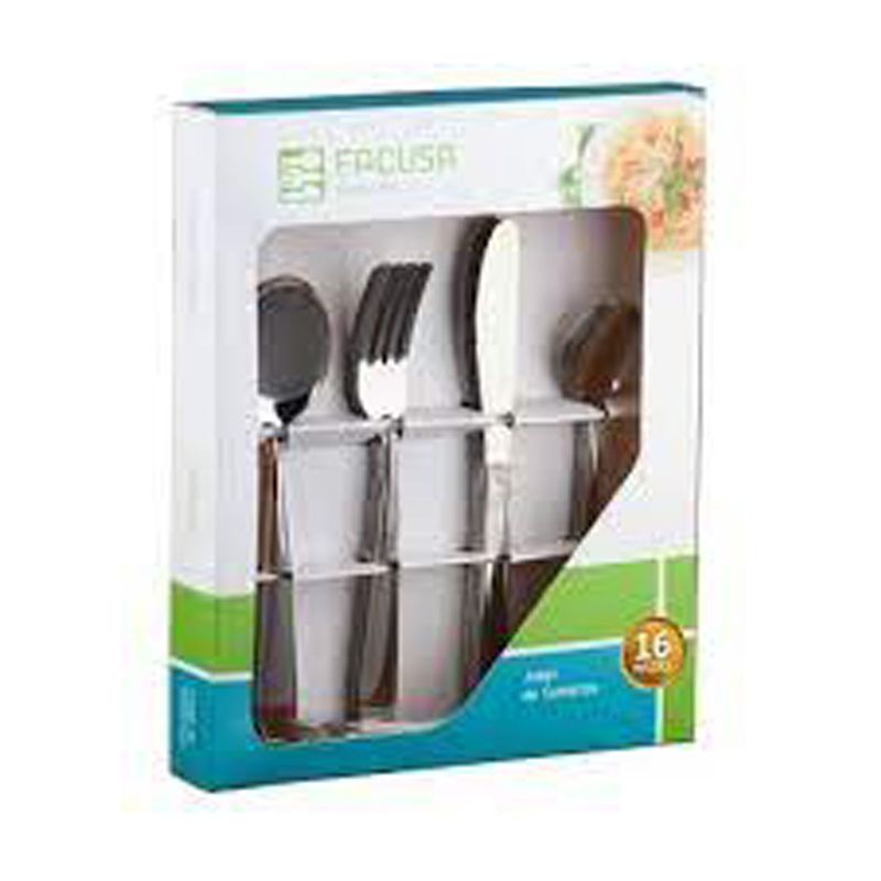 FACUSA - Juego De Cubiertos Facusa X 16 Mesa Acero Inoxidable