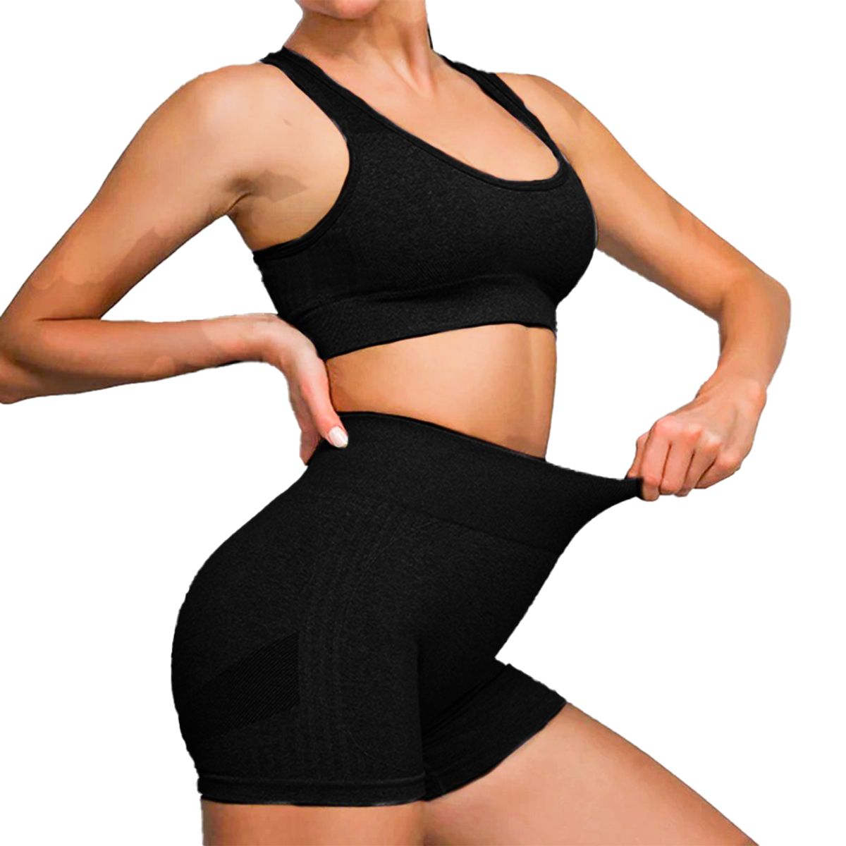 GENERICO - CONJUNTO SHORT PUSH UP Y TOP CON COPA