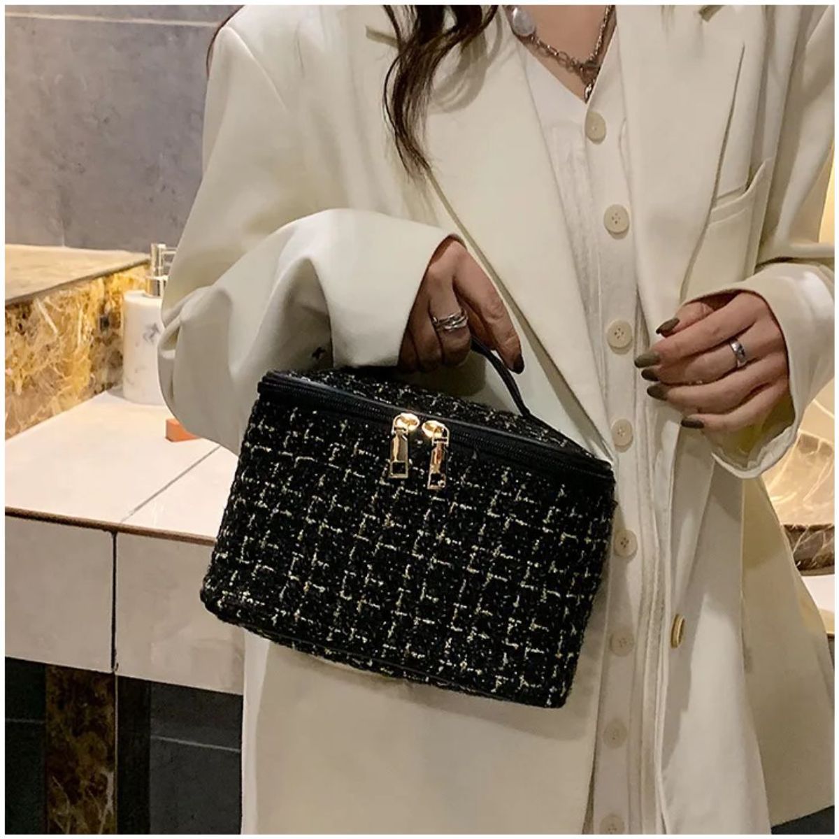 INSPIRA MARKET - Neceser bolso con asa elegante