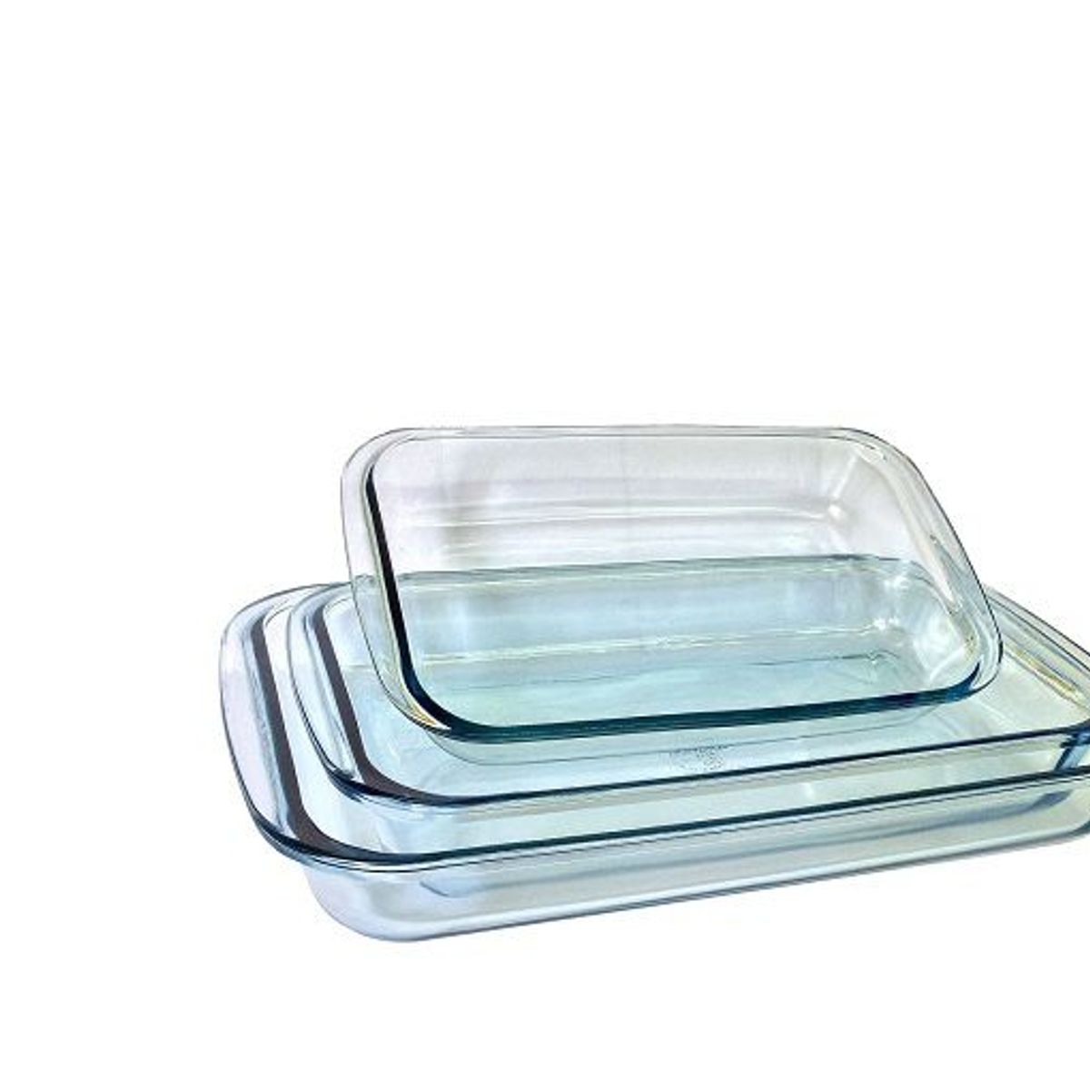 MARINEX - Asaderas Marinex Rectangulares Juego de 03 Piezas 1.6 LT+2.2 LT+ 2.9 LT