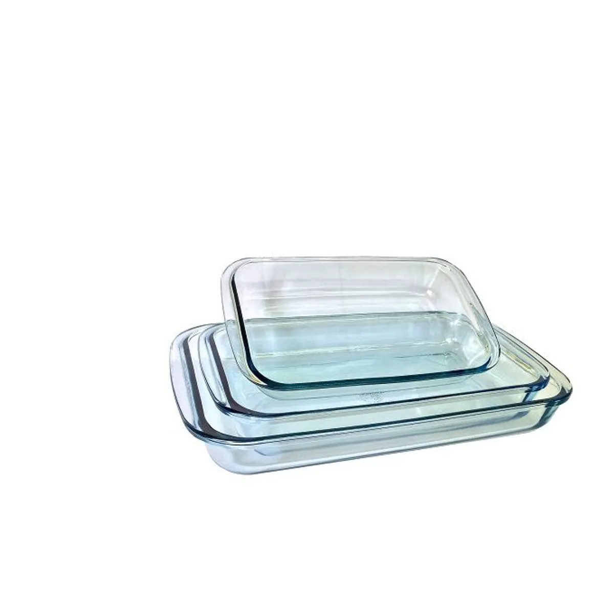 MARINEX - Asaderas Marinex Rectangulares Juego de 03 Piezas 1.6 LT+2.2 LT+ 2.9 LT