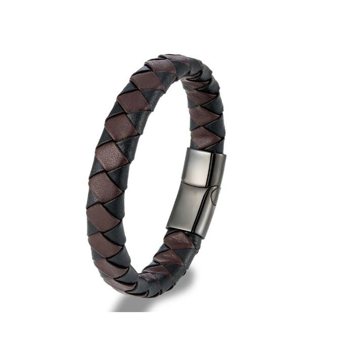 GENERICO - Pulsera Brazalete de Cuero con Broche Imantado Nefta Hombres