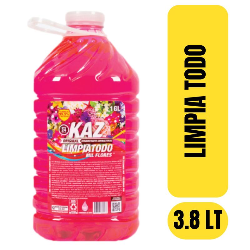 GENERAC - LIMPIATODO LÍQUIDO AROMA MIL FLORES KAZVEL 3.8 LTS