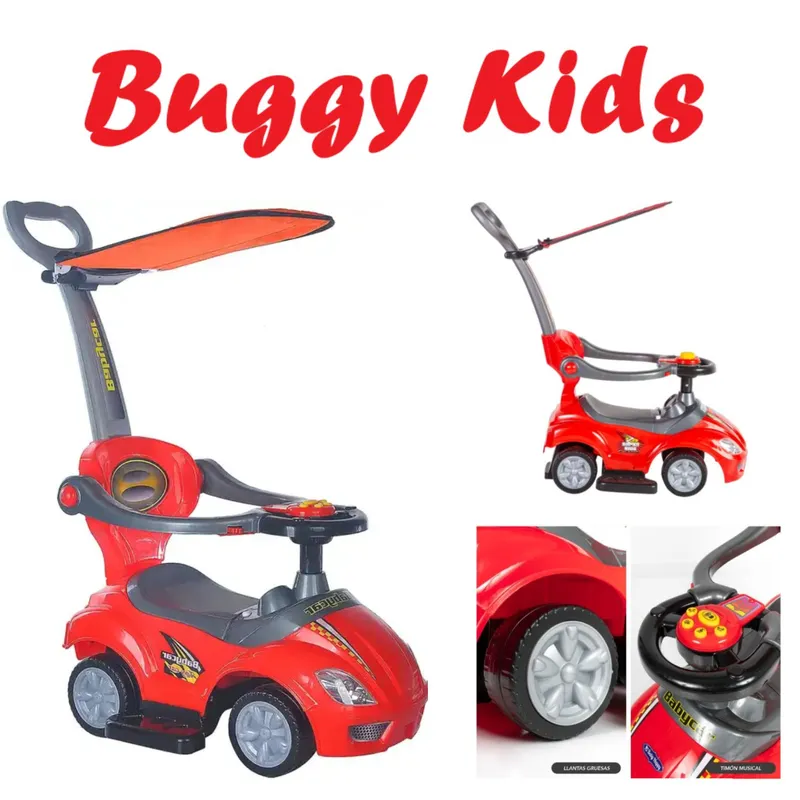 BABY HAPPY - Buggy Kids Correpasillos Musical Luces -Rojo