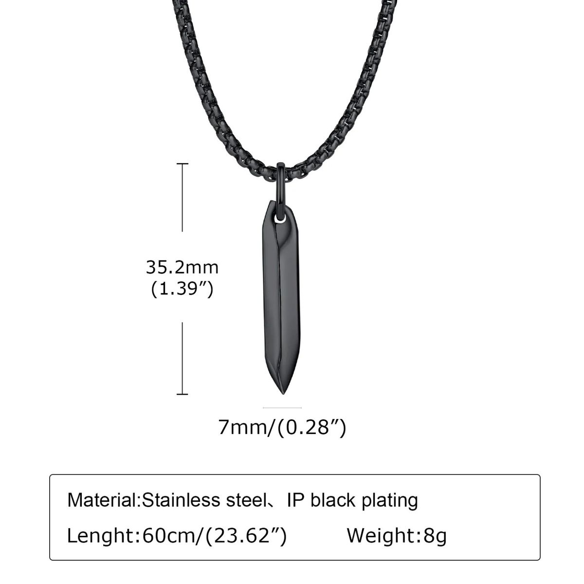 GENERICO - Collar con Colgante de Estilo de Uñas para Hombres