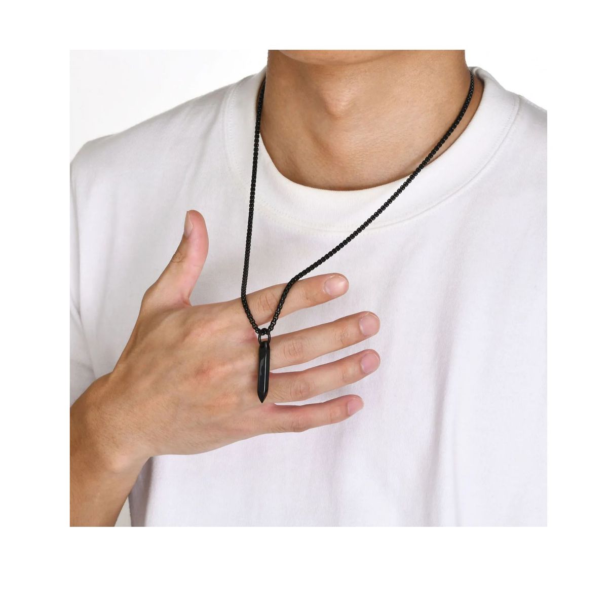 GENERICO - Collar con Colgante de Estilo de Uñas para Hombres