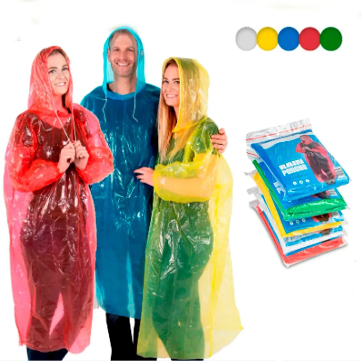 GENERICO - Pack Tres Ponchos Entero Adulto
