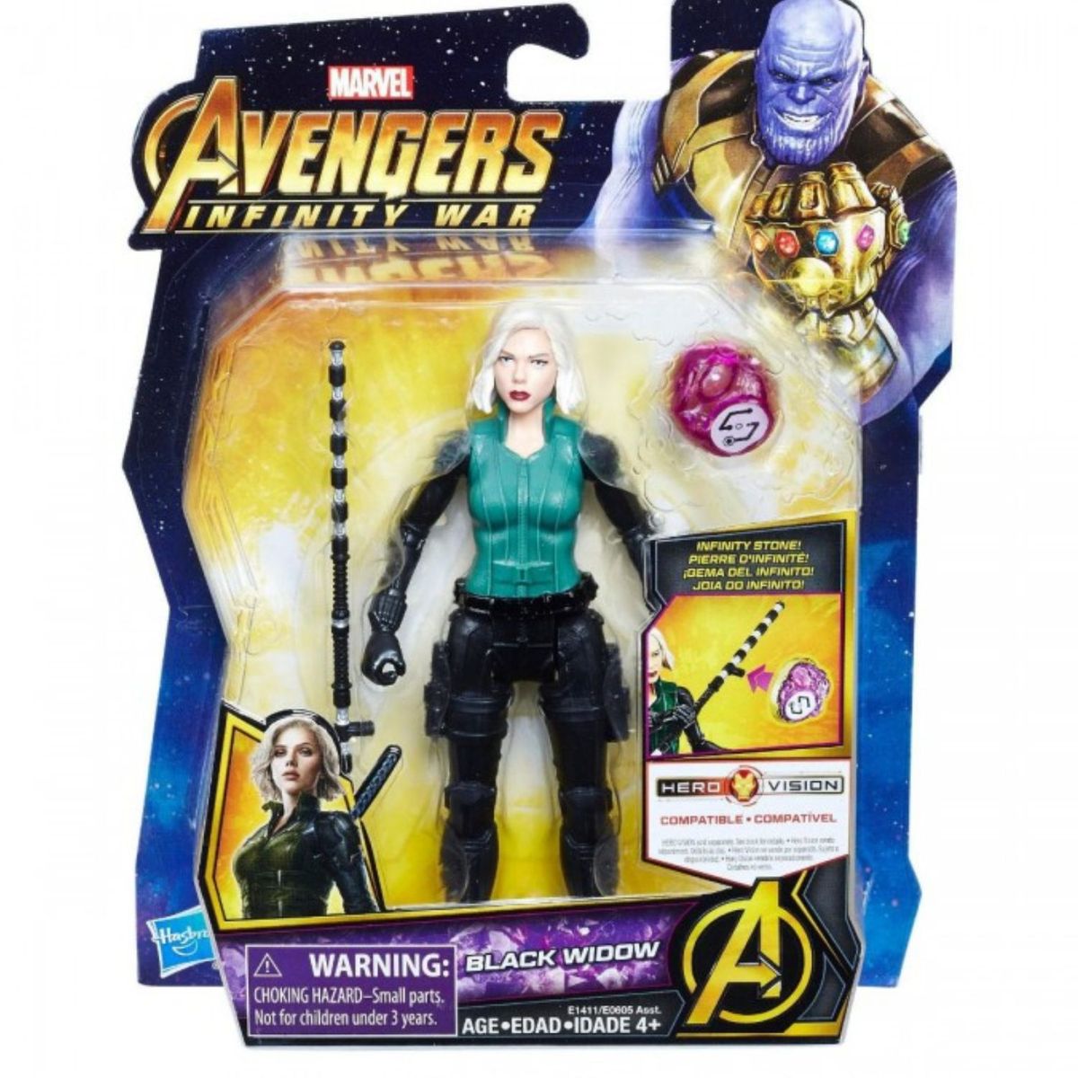 HASBRO - BLACK WIDOW AVENGERS INFINITY WAR HERO VISION INFINITY