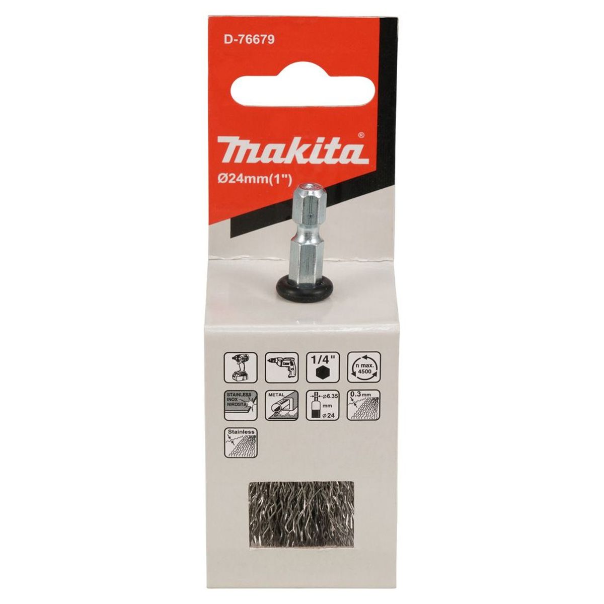 MAKITA - CardaCepillo Copa 14x24mm Ondulado para Taladro Makita D-76679