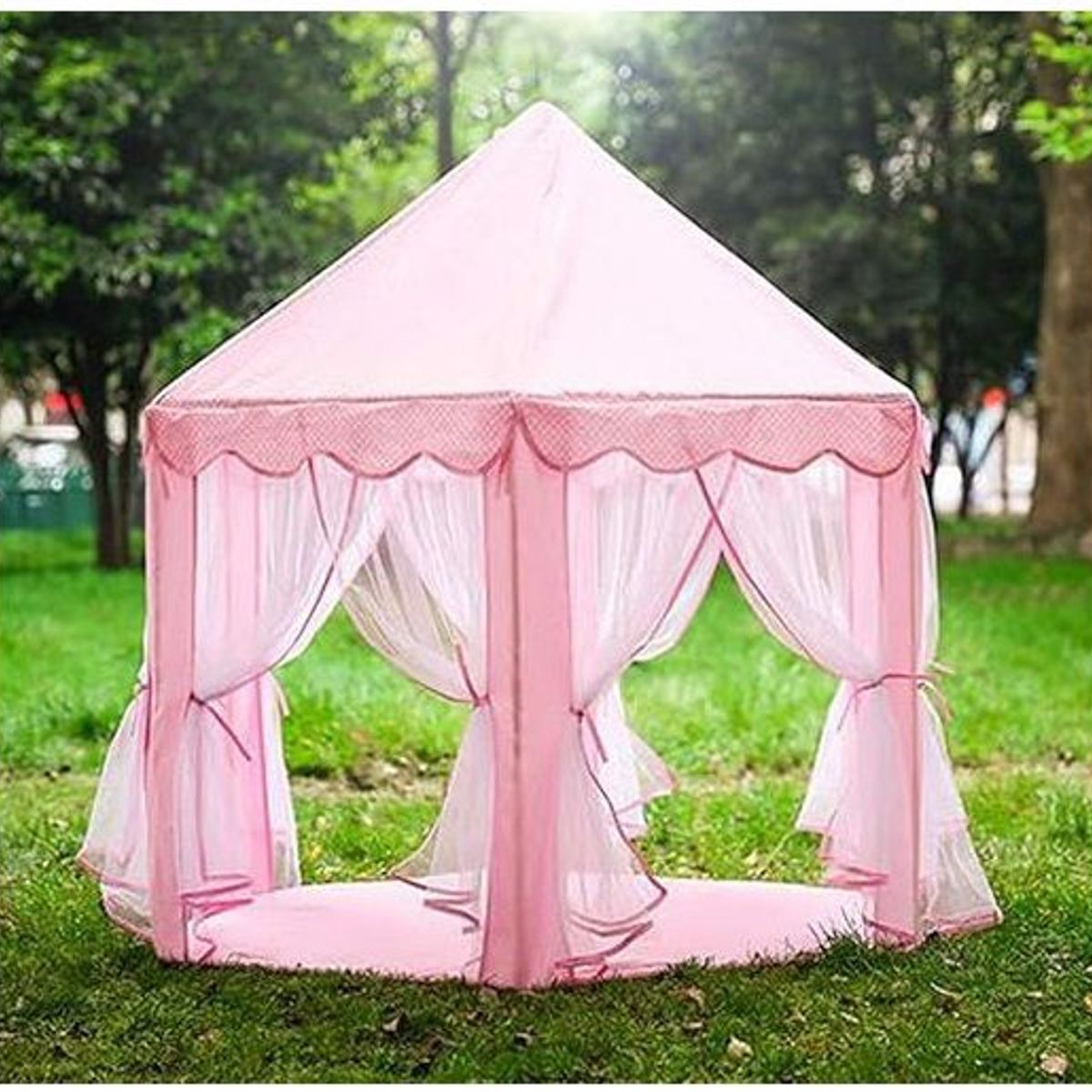 EVERBEST - Carpa de Niña de Campo de Tul 140 x 135 cm Rosado MG-H812