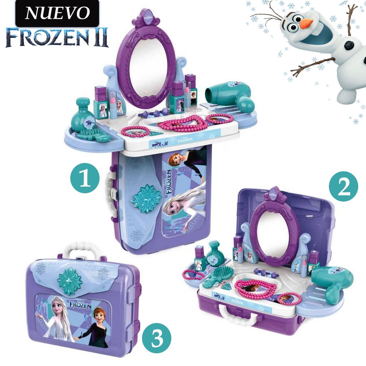 FROZEN - Juguete Set De Belleza De Frozen Il 3 En 1 - Disney
