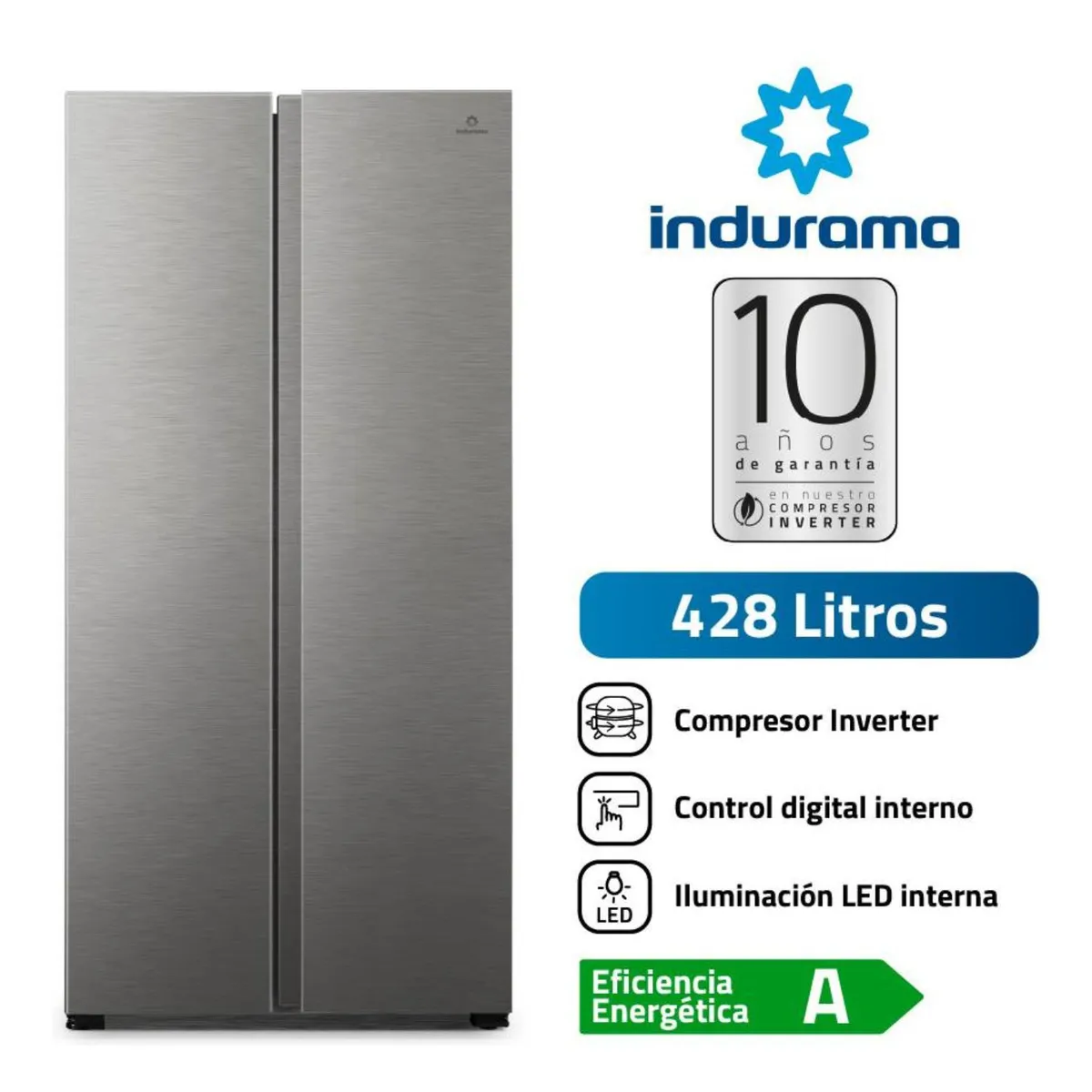 INDURAMA - Refrigeradora Indurama Side by Side 428Lt RI-769 - Croma