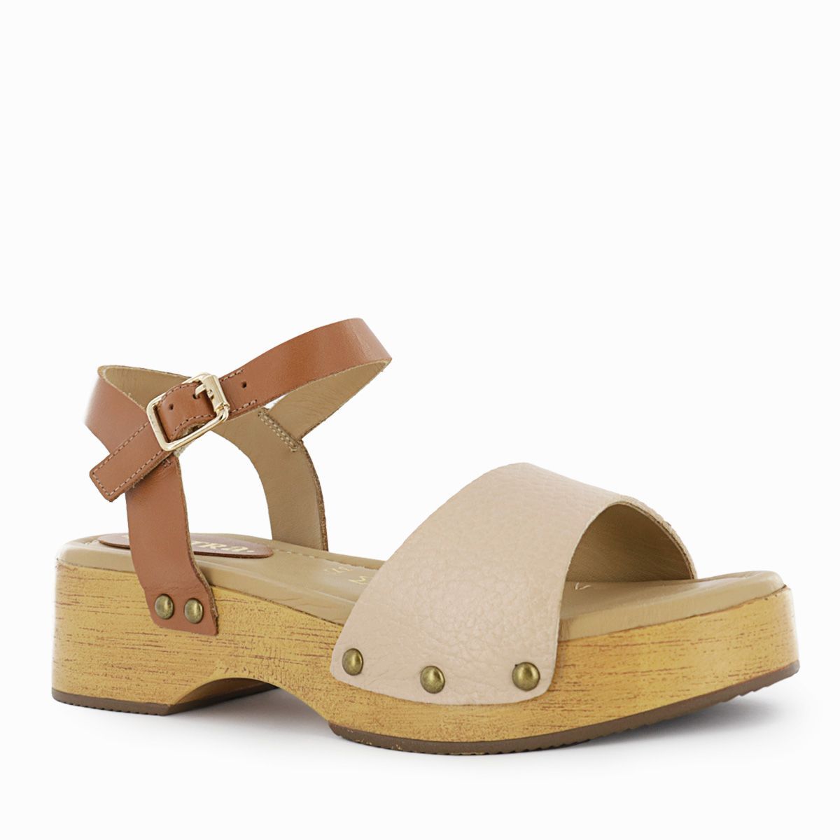 SESTRA - Sandalias con Plataforma Mujer Sestra Ester01 Nude Cuero Natural