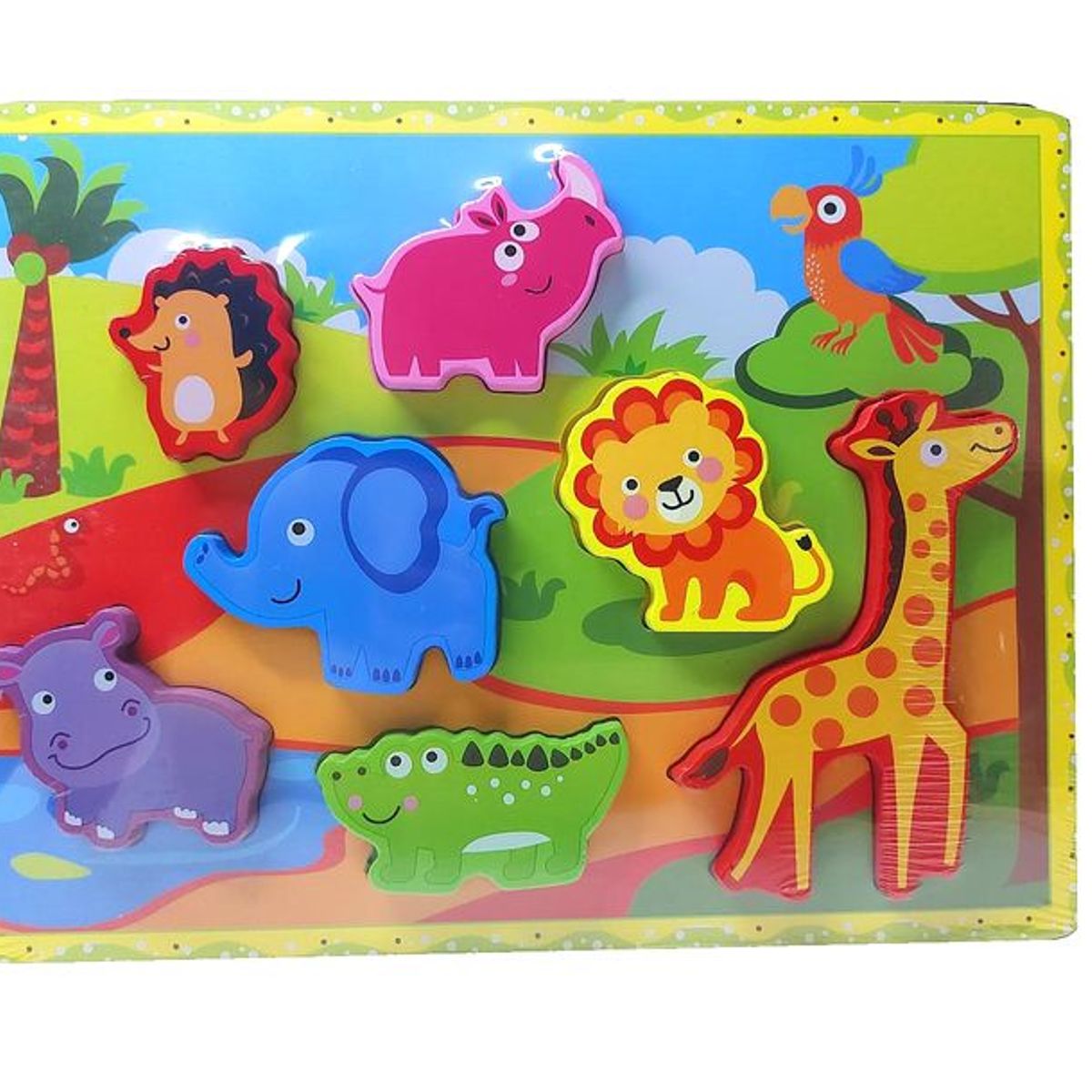 GENERICO - ROMPECABEZA ALTO RELIEVE DE ANIMALITOS SALVAJES