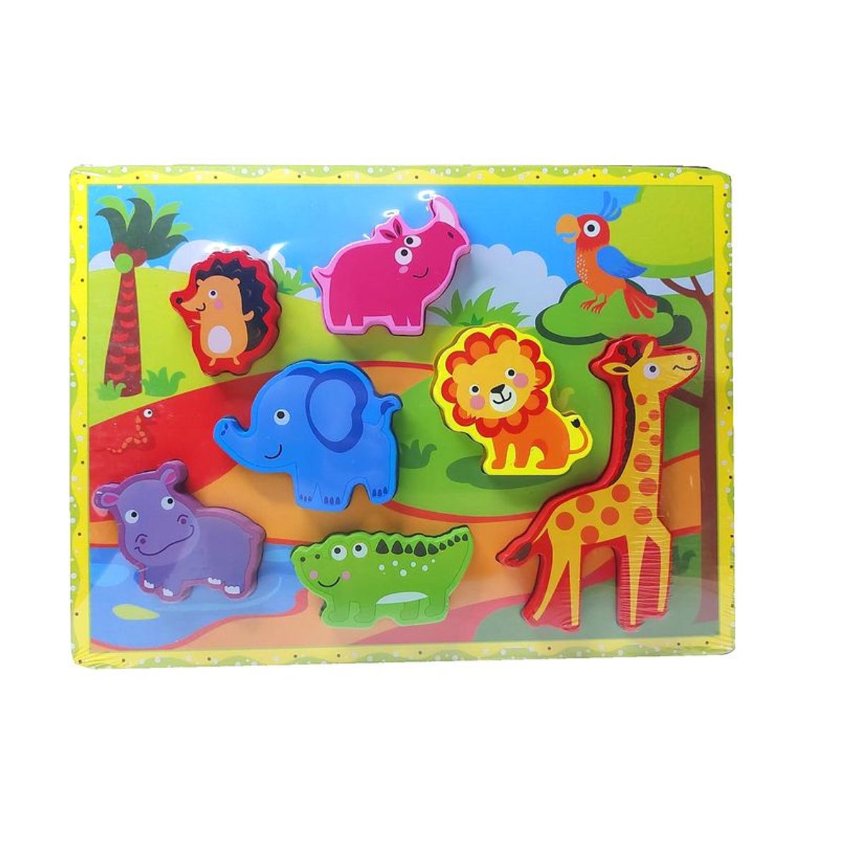 GENERICO - ROMPECABEZA ALTO RELIEVE DE ANIMALITOS SALVAJES