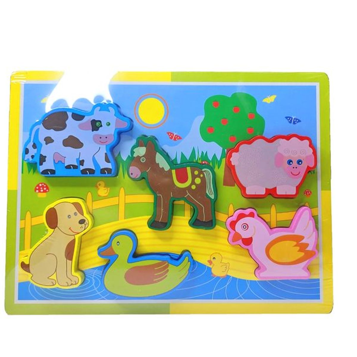 GENERICO - ROMPECABEZA ALTO RELIEVE DE ANIMALITOS  DE LA GRANJA